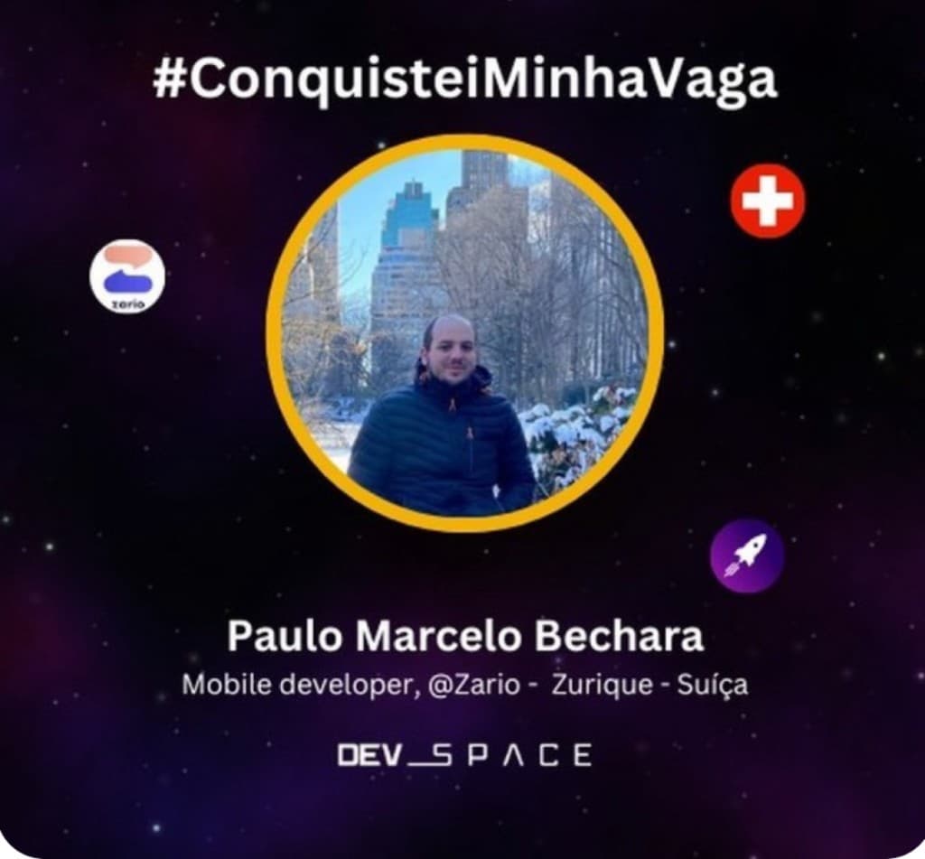 Depoimento de Paulo Marcelo Bechara — Mobile Developer na Suíça